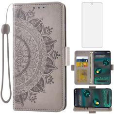 Asuwish Capa de telefone para Google Pixel 6A 5G 2022 capa carteira protetora de tela de vidro temperado suporte para cartão de crédito bolsa flip alça de pulso suporte fólio cordão acessórios para