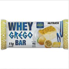 Whey Grego Bar Mousse de Maracujá Nutrata Caixa Com 12