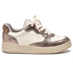 Tênis Casual Feminino Brown Marfim Via Marte 088-005-08