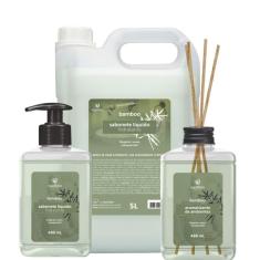Kit - Aromatizante Difusor Varetas E 2X Sabonete Bamboo
