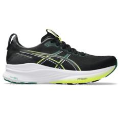 ASICS Tênis de corrida masculino Gel-Kayano 32, Preto/Verde Jaspe, 43