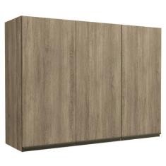 Armário Aéreo Cozinha 120 cm Maxxi 3 Portas Nogal - Kappesberg, Marrom