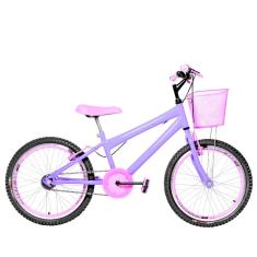 Bicicleta Infantil Feminina Aro 20 Aero Cor Lilás E Rosa