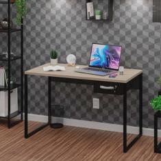 Mesa Para Escritório Escrivaninha Diretor Estilo Industrial 120cm com Gaveta