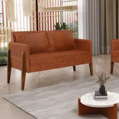 Sofá Namoradeira Lana Corano Base de Madeira D03 - D'Rossi - DRossi, N