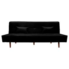 Sofá Cama Silver 3 Lugares Reclinável Casal Corano Preto Fosco - Speciale Home