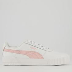 Tênis Puma Carina L BDP Feminino Branco e Rosa, 35