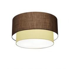 Plafon Duplo Cilíndrico Md-3045 40x35cm Bivolt Café Bege