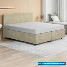 Base Cama Box Casal Queen Size Veludo - SkyBox