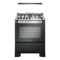 Fogão A Gás De Piso Decorato G3 5 Bocas Mueller Preto Bivolt