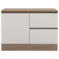 Balcão De Cozinha 120cm Etna Carvalho Oak Off White - Poliman