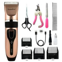 Maquina De Tosa Pet 4 Pentes Sem Fio Usb Cães E Gatos Aparar - Nibus