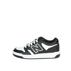 New Balance Tênis infantil 480 V1 com cadarço, Preto/branco, 14