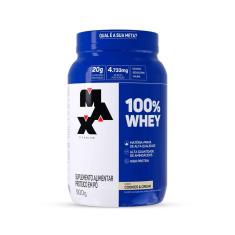 100% Whey Max Titanium 900g Proteína Concentrada WPC-Unissex