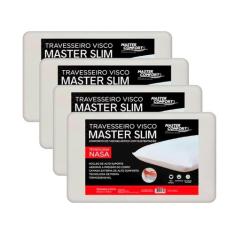 Kit 4 Travesseiros Nasa Viscoelástico Master Confort Sono - Correia
