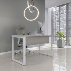 Mesa Madeira 1340 X 600cm M134/60p25tub Cinza/Branco