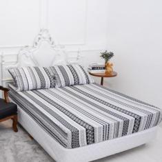 Lençol Queen Estampado Com Elástico Malha 100% Algodão Macio - Meta Ma