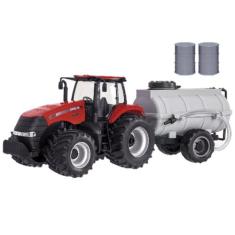 Trator de Brinquedo Case Implementos Tanque 1/30 Menino - Usual Brinqu