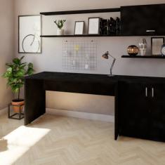 Mesa Reta Corp 25mm 135cm Bramov Móveis Preto