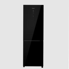 Geladeira Panasonic Bottom Freezer Frost Free Inverter 407L Black Glass BB41B Preto 110V