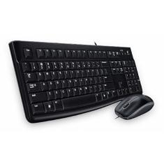 Kit Teclado e Mouse Logitech Desktop MK120 - ABNT2 - Preto - 920-004429