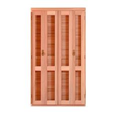 Kit Porta de Madeira Veneziana PE541 Gold Natural 216cmx160cm Esel Natural