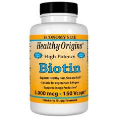 Biotin Biotina 5,000 Mcg (150 Vcaps) Healthy Origins Now Life Importad