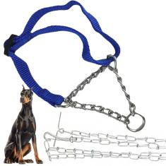 Coleira Cachorro Guia Ajustavel Semi Enforcadora Corrente