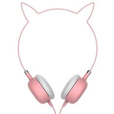 Fone De Ouvido Com Fio Geonav Modelo Infantil Esfnkpk Rosa