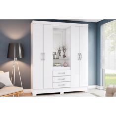 Guarda Roupa Henn Briz B24 Branco/Rosa
