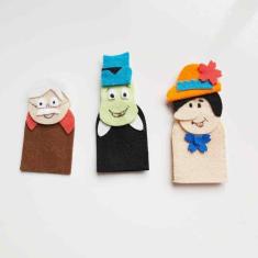 Dedoches De Feltro - Pinóquio- 3 Personagens - Kits E Gifts