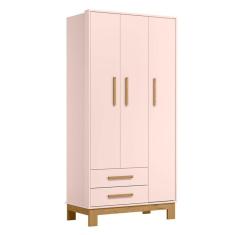 Guarda Roupa Infantil Q Encanto Slim 4340 Rosa Acetinado - Qmovi