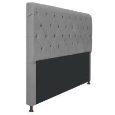 Cabeceira Estofada Cristal 160cm Cinza