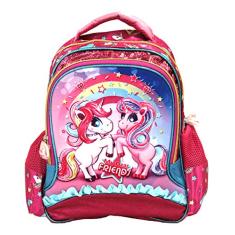Mochila Infantil My Dear Friends LS MO3149 quatro divisórias estampa unicórnios