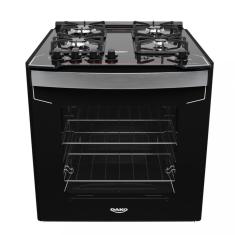 Fogão de Embutir 4 Bocas Dako Diplomata Mesa de Vidro - Preto