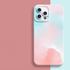 Capa de pintura em aquarela para iPhone 11 12 13 14 Pro Max Mini XR XS X 7 8 Plus SE 2020 Arco-íris Capa de silicone Tpu macia à prova de choque, 6, para iPhone 14 Plus