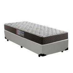 Cama Box Solteiro Colchão Mola Ensacada Belos Sonhos + Box Suede 68x88x188