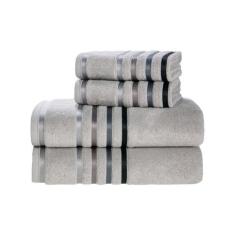 Kit Jogo De Toalhas Karsten 4 Peças Banhão e Rosto Lumina Fio Penteado