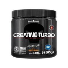 Creatina Mono-hidratada Black Skull Creatine Turbo - em Pó 150g Laranj