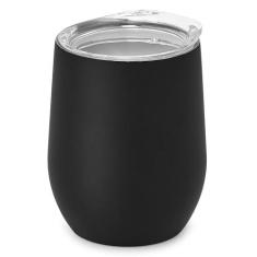 Copo Inox Corpo Duplo 400 ml Frosted TopGet, Preto