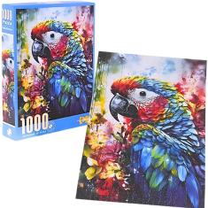 Quebra-Cabeça De 1000 Peças Papagaio Colorido Animal Castela