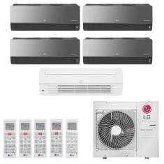 Ar-Condicionado Multi Split Inverter LG 48.000 (4x Evap HW Artcool 9.000 + 1x Evap Cassete 1 Via 12.000) Quente/Frio 220V