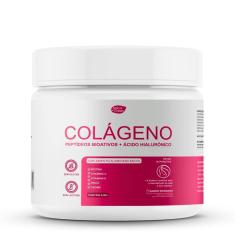 Colágeno Hidrolisado Com ácido Hialurônico 240g Sabor Morango Natus Green