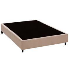 Cama Box Base Universal crc Camurça Clean Casal Bipartido 138x188