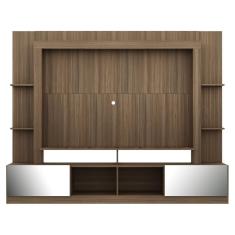 Rack com Painel Tv 65 Portas com Espelho Oslo Madeirado