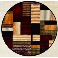 Tapete Redondo Veludo Marbella Illusione Artistic Preto 200x200 cm