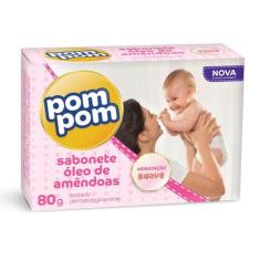 Sabonete Infantil Pom Pom Unitário 80g, oléo de amêndoas