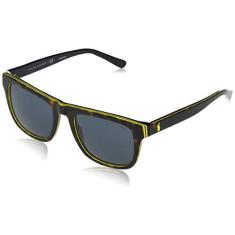 Óculos Solar Polo Ralph Lauren Ph4161 582787 52 Marrom Havana Amarelo Lente Cinza -