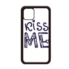 Capa Kiss Me com citação fofa para iPhone 12 Pro Max para Apple Mini Mobile Case