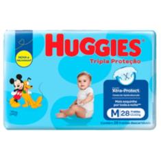 Fralda huggies tripla prot jumbo M 28UN